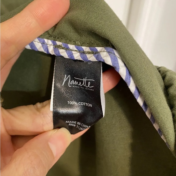 NWT NANETTE LEPORE OLIVINE FREE EMBROIDERED ARMY ANORAK JACKET MEDIUM PEOPLE - Picture 5 of 10